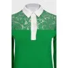 Green dress with a lace collar