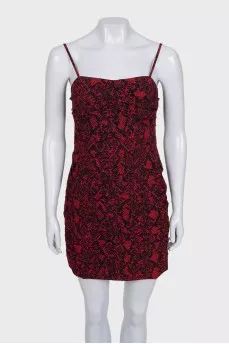 Two-tone animal print dress