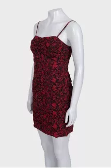 Two-tone animal print dress