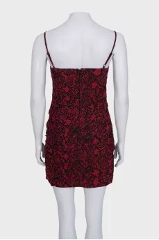 Two-tone animal print dress