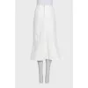 Джинсовая юбка миди белого цвета