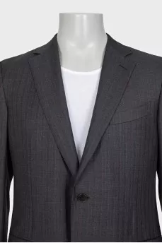 Men's dark gray suit with trousers
