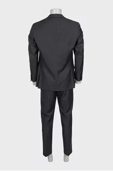 Men's dark gray suit with trousers