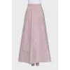 Flared silk maxi skirt