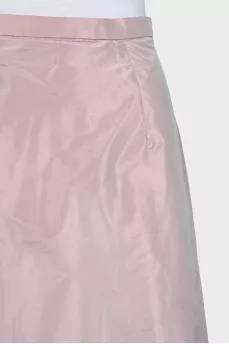Flared silk maxi skirt