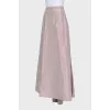 Flared silk maxi skirt