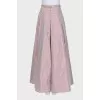 Flared silk maxi skirt