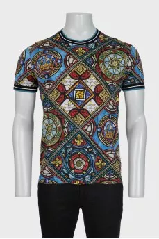 Men's T-shirt with a bright print