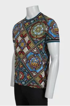 Men's T-shirt with a bright print