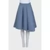 Blue suit with a skirt and top
