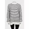 White striped sweater