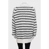 White striped sweater