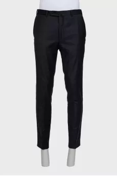 Men's black wool suit