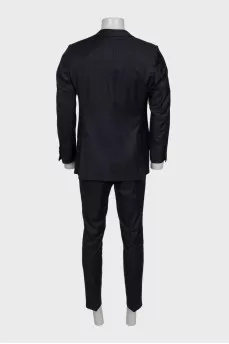 Men's black wool suit