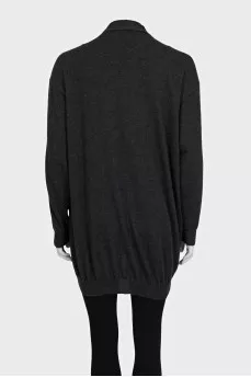 Cashmere cardigan with patch pockets