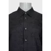 Men's shirt with a solid color print