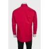 Men's red shirt with embroidery