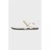 Beige leather sandals