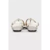 Beige leather sandals