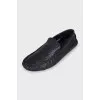 Men's embossed leather loafers
