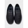 Men's embossed leather loafers