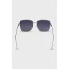 Square sunglasses with silver frames