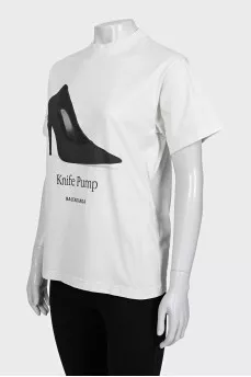 Біла футболка Knife Pump з биркою