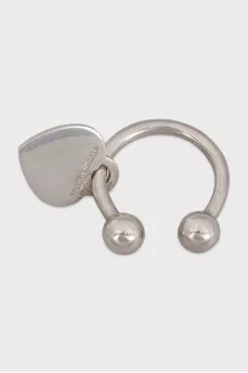 Silver keychain with pendant