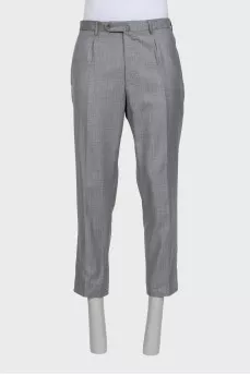 Men's gray wool suit