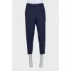 Men's blue suit with wool trousers