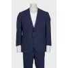 Men's blue suit with wool trousers