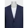 Men's blue suit with wool trousers