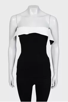Fitted top with tag
