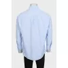 Men's light blue straight-cut shirt