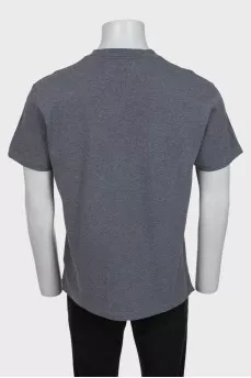 Men's straight gray T-shirt