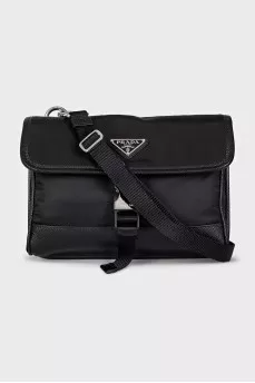 Men's black bag with logo