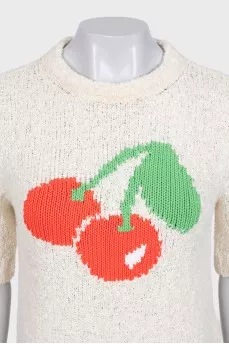 White jumper with embroidery