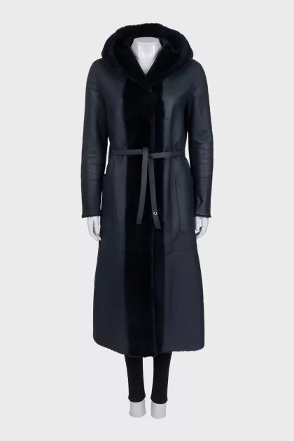 Double-sided lambskin coat