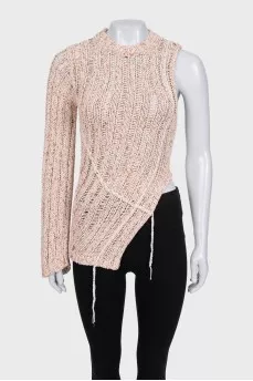 Brown one-sleeved jumper