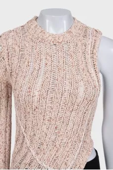 Brown one-sleeved jumper
