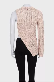 Brown one-sleeved jumper