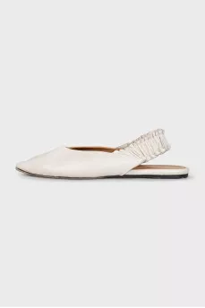 White Linta Slingbacks