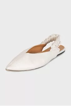 White Linta Slingbacks