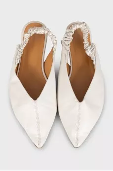 White Linta Slingbacks