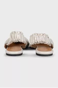 White Linta Slingbacks