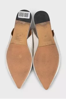 White Linta Slingbacks