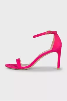 Pink suede sandals