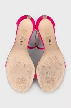 Pink suede sandals