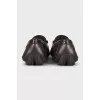 Men's brown leather moccasins