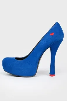 Blue high heels
